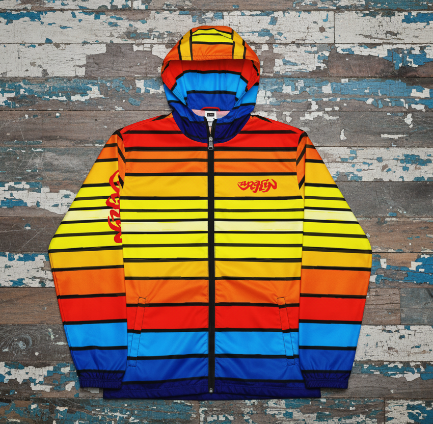 URCHIN 'SURF SUNRISE' Mens windbreaker.