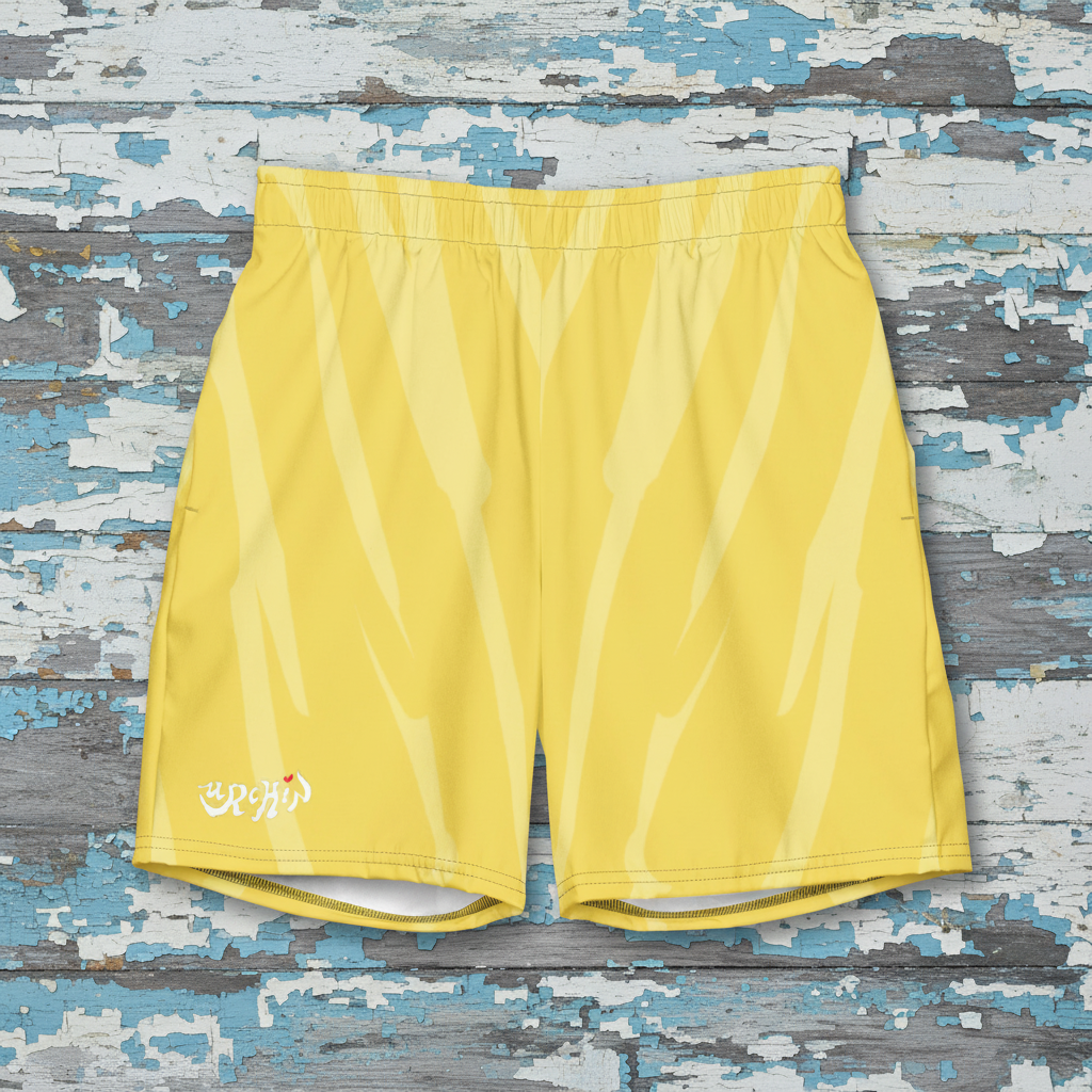 URCHIN 'RIP WAVE' 'Mango Ice' Unisex Premium Recycled Swim Trunks.