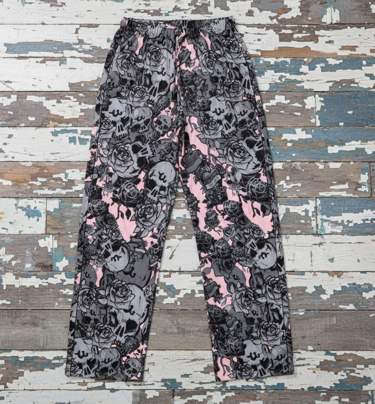 DARK URCHIN SKULL STORM 'CORAL' Women’s pajama pants