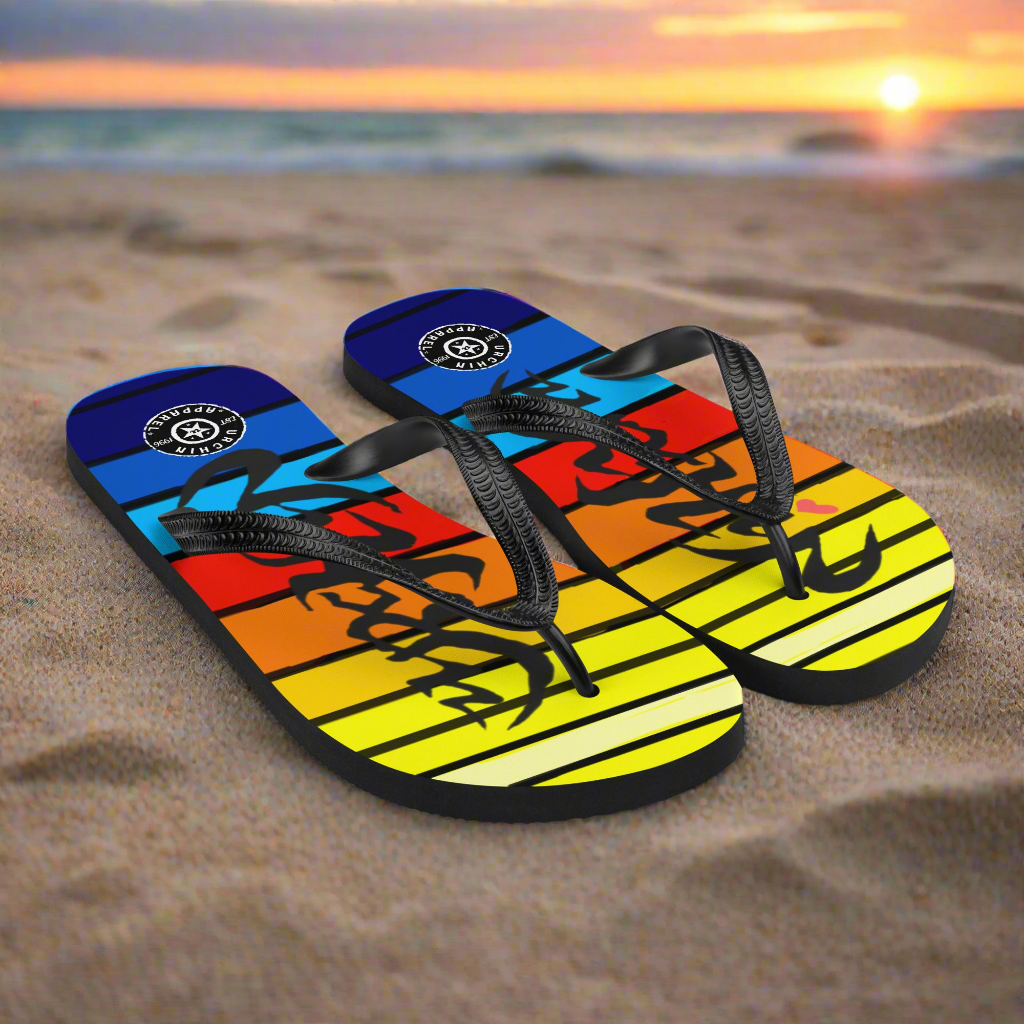 URCHIN Footwear. 'SUNSET' Flip-Flops. Choice of Sizes.