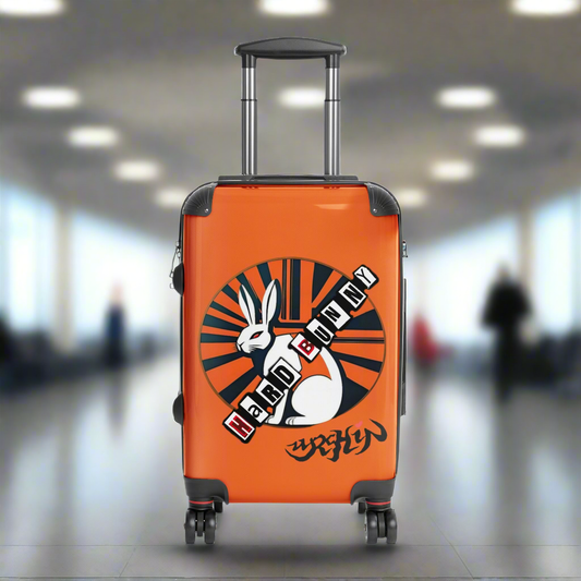 URCHIN 'Hard Bunny' Hard-shell Wheeled Suitcase. Choice of 3 Sizes. Orange