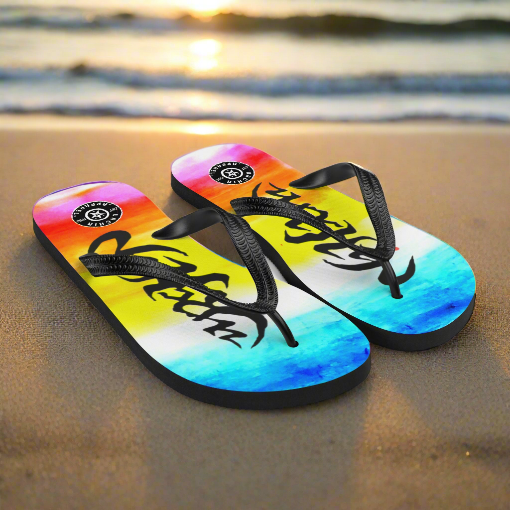 URCHIN Footwear. 'SUNRISE BEACH' Flip-Flops. Choice of Sizes.