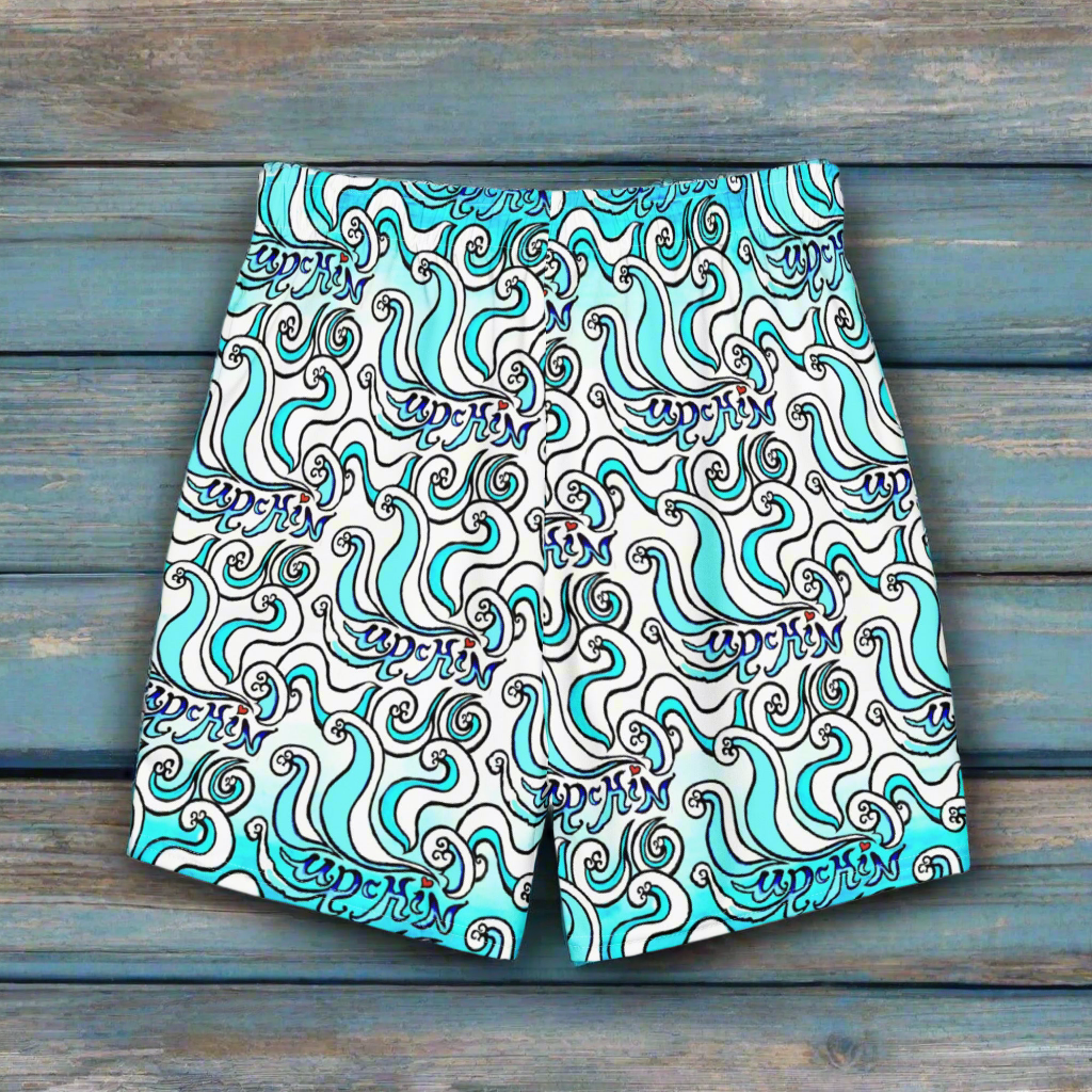 URCHIN 'U WAVES' Unisex Recycled Swim Board Shorts.