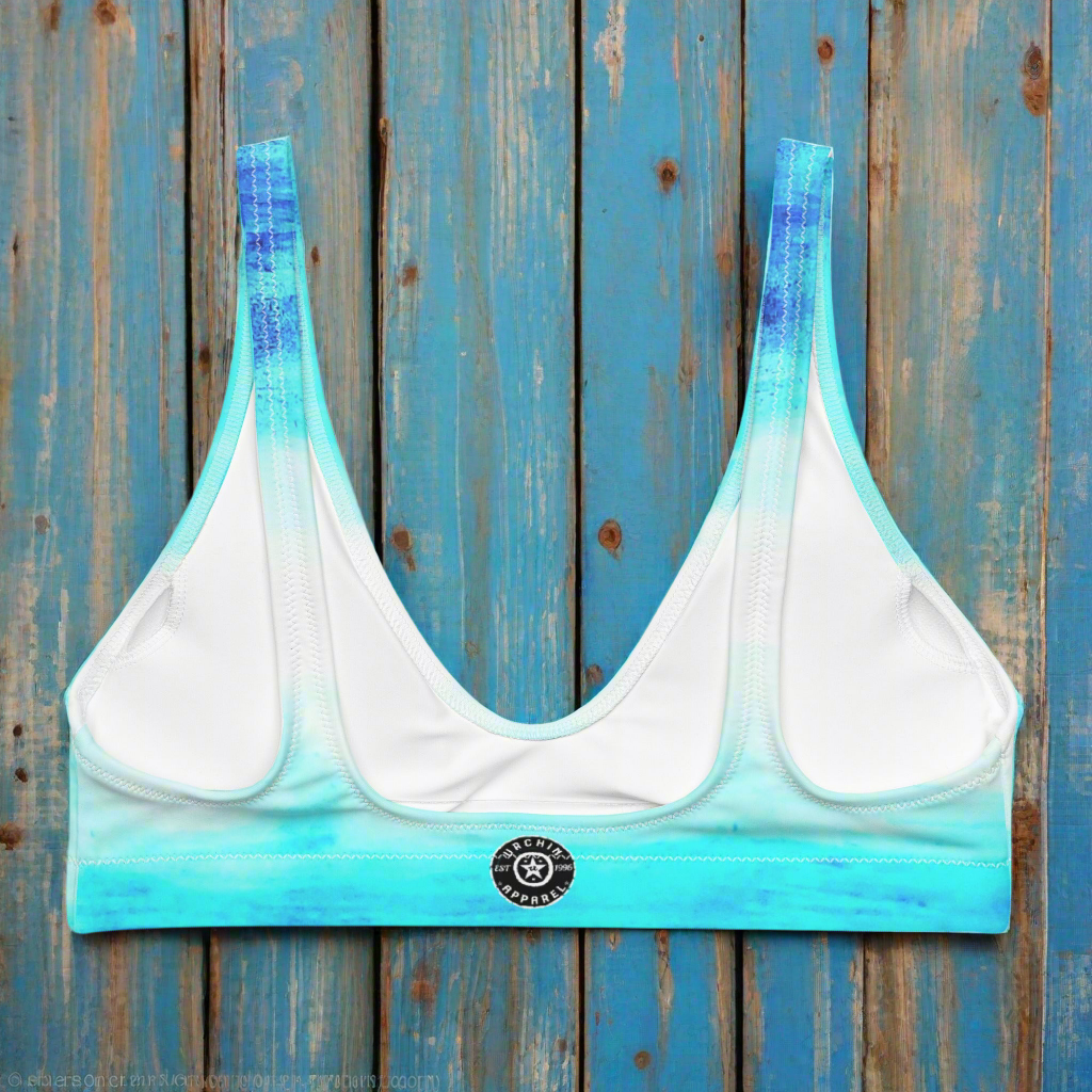 URCHIN- 'ICE' Recycled padded bikini top. Choice of Sizes.
