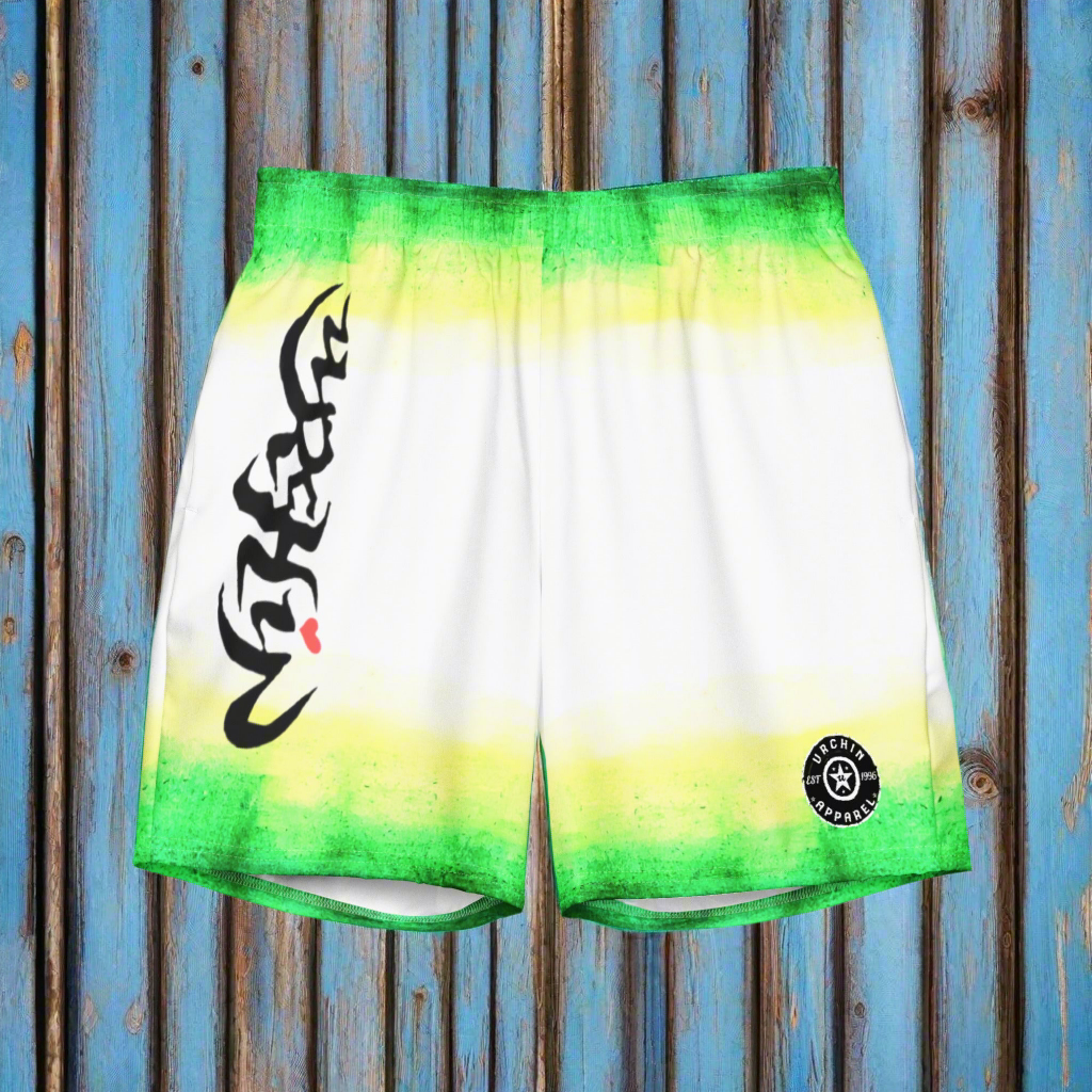 URCHIN 'WILD ISLAND' Unisex Recycled Swim Board Shorts.