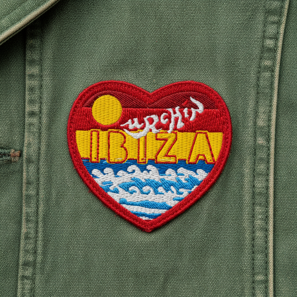URCHIN 'Ibiza' Heart. Embroidered Patch.