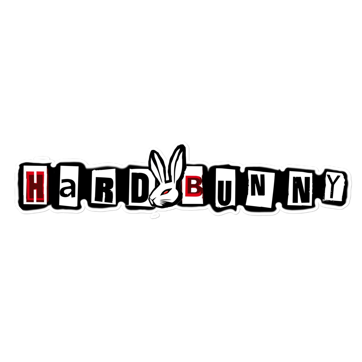 URCHIN Stickers. 'HARD BUNNY' Logo. Bubble-free Vinyl. Large.