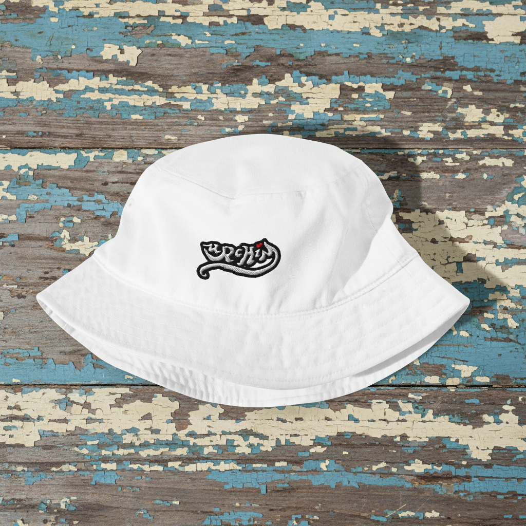 URCHIN Classic Logo Organic Cotton Bucket Hat - Unisex 90s Streetwear Aesthetic