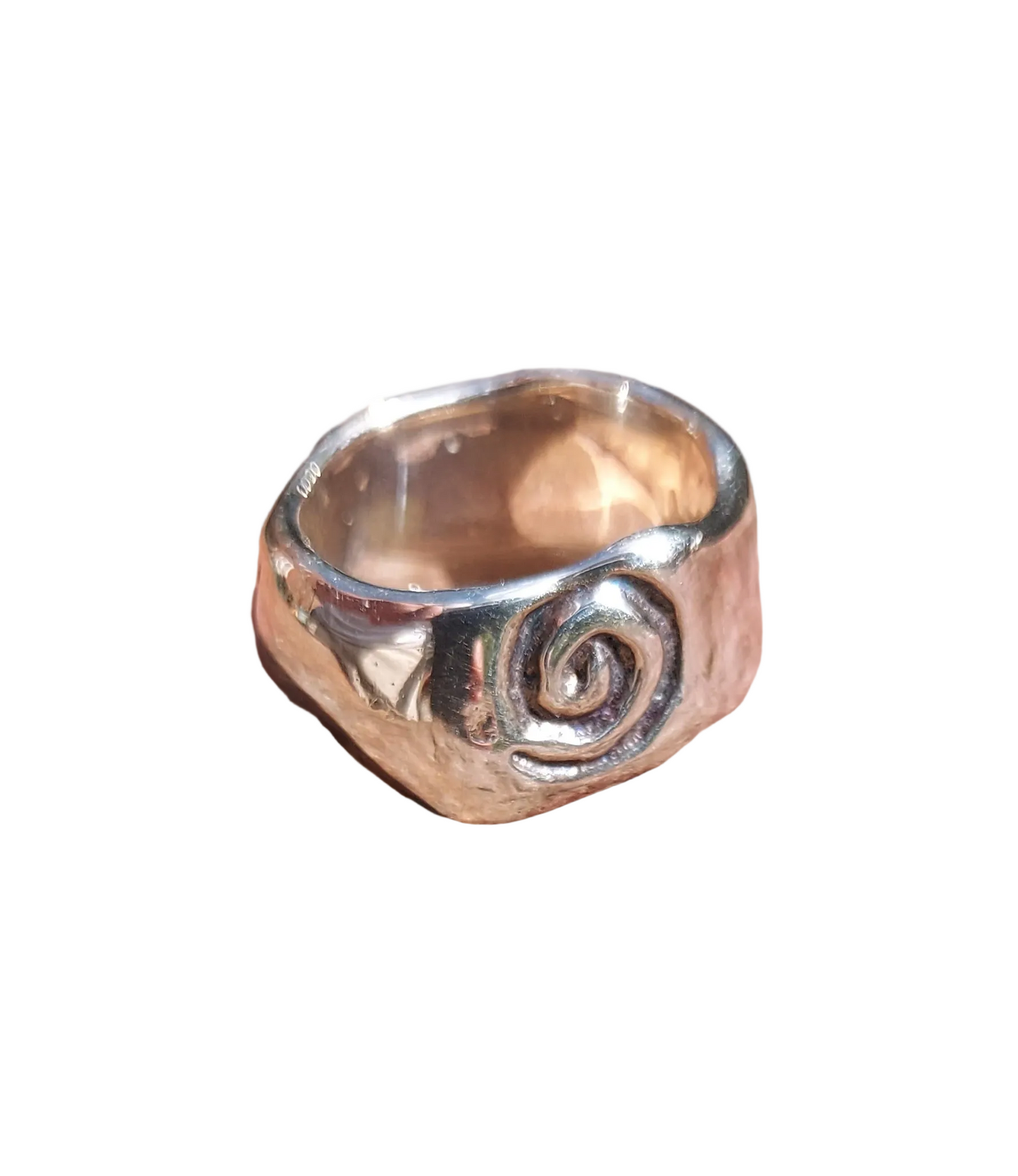 URCHIN Jewellery-'Phat Urchin' Logo Ring. Solid Silver. Hallmarked. Size S.