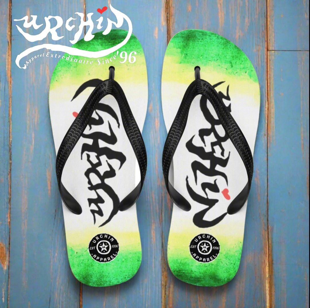 URCHIN Footwear. 'WILD ISLAND' Unisex Flip-Flops. Choice of 3 Sizes.
