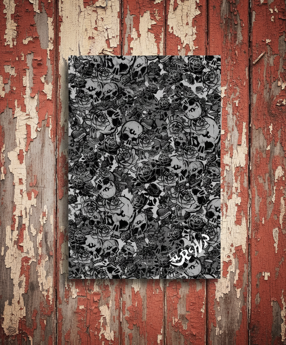 DARK URCHIN 'Skull Storm'. Large A1 Size. High Quality Poster.