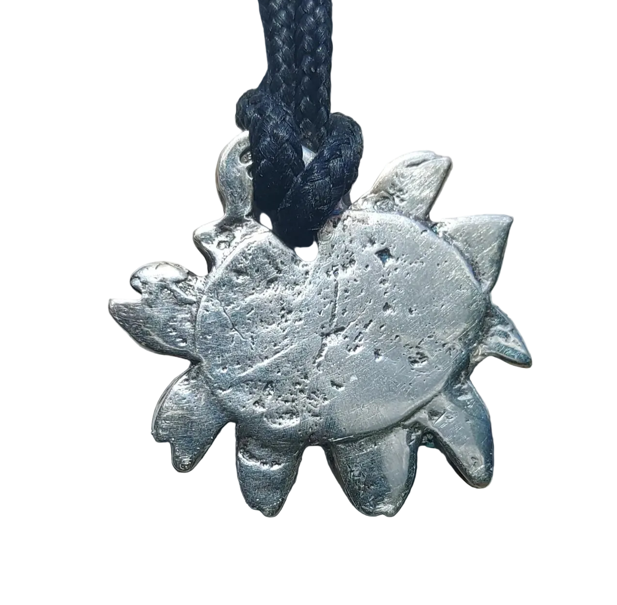 URCHIN Jewellery- 'Labchin' Solid Silver and Turquoise Pendant. Hallmarked. Hand-made in the UK.
