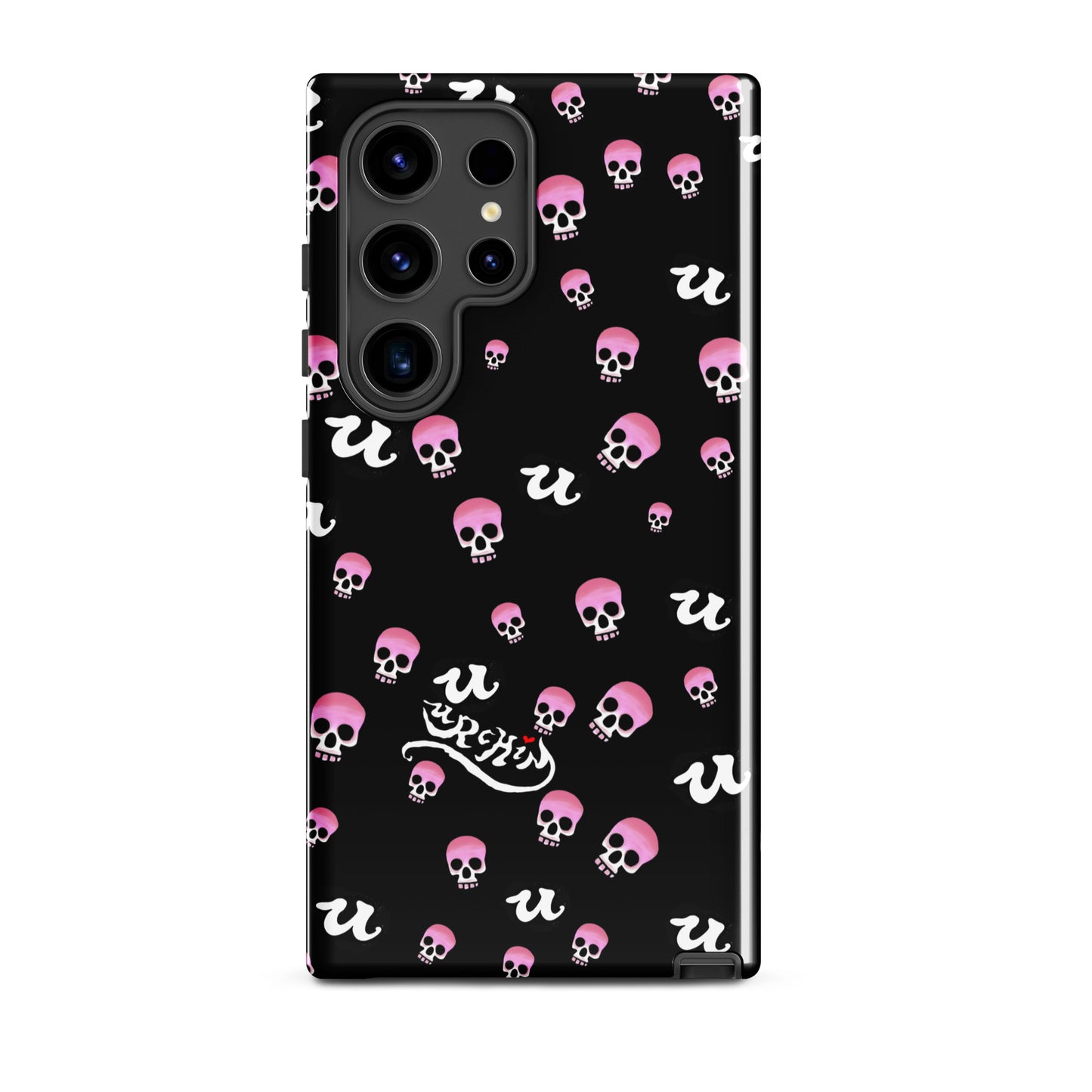 URCHIN Phone Protector 'PINK SKULLS'. Tough case for Samsung®