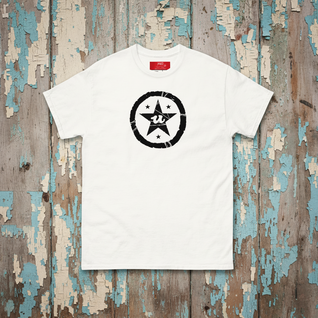 URCHIN -'U STAR' Black Logo. Cotton T Shirt. Choice of Colours. Unisex.