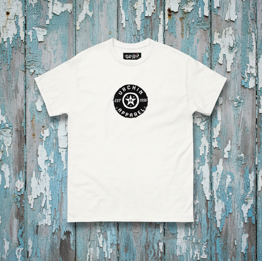 URCHIN 'Urchin Apparel U Star' B &W Logo. Choice of Colours. Unisex.