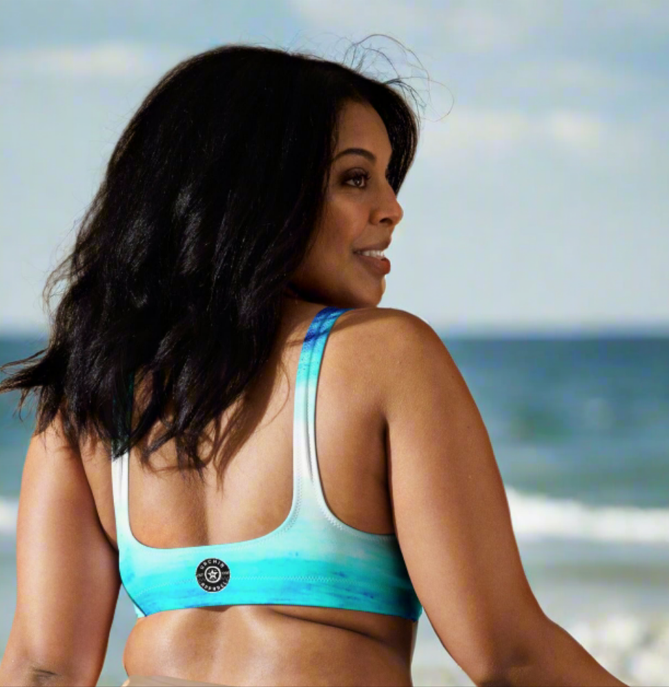 URCHIN Clothes & Swimwear. 'ICE' Recycled padded bikini top. Choice of Sizes.