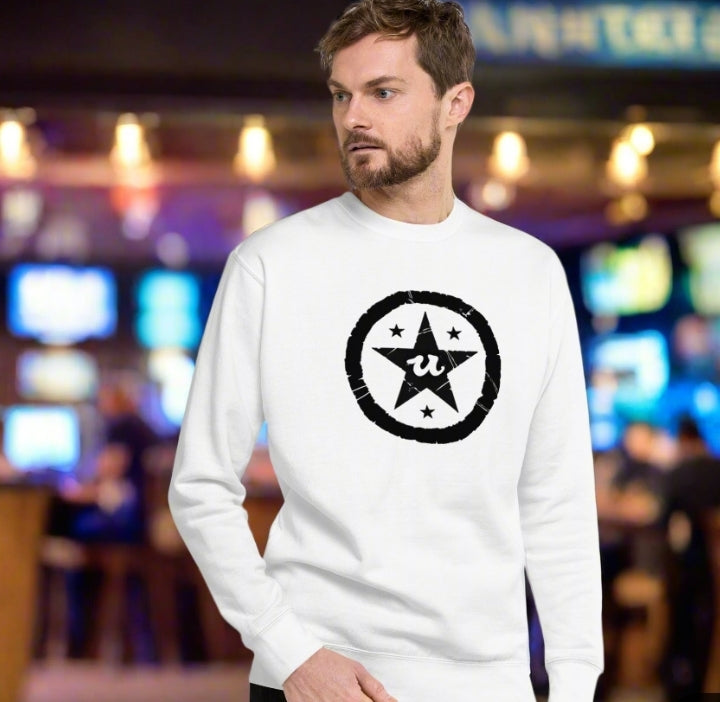URCHIN Clothes 'U STAR' Black Logo. Premium Cotton Sweatshirt. Choice of Colours. Unisex.