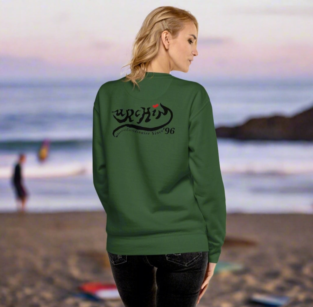 URCHIN Clothes 'U STAR' Black Logo. Premium Cotton Sweatshirt. Choice of Colours. Unisex.