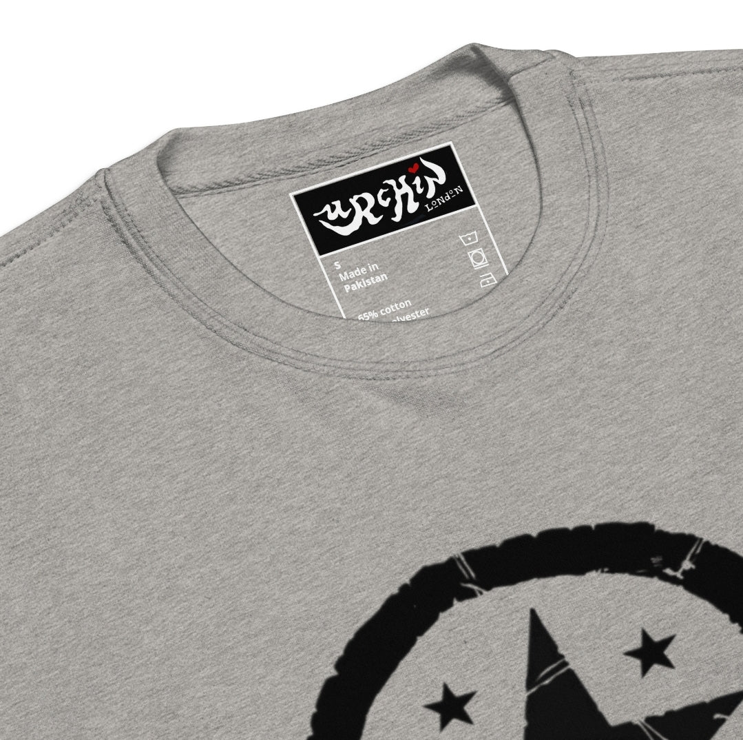 URCHIN Clothes 'U STAR' Black Logo. Premium Cotton Sweatshirt. Choice of Colours. Unisex.