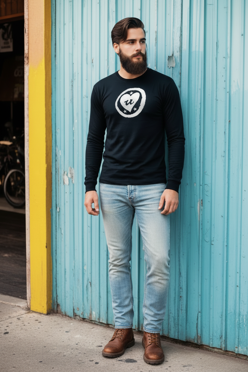 URCHIN 'LOVE U' White Logo. Premium Cotton Sweatshirt. Choice of Colours. Unisex.