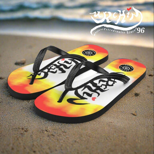 URCHIN Footwear. 'FLAME' Unisex Flip-Flops. Choice of Sizes.