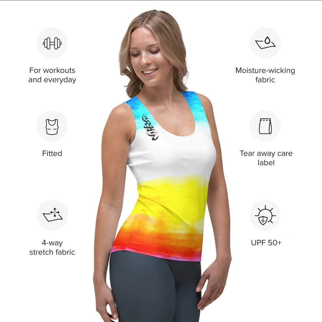 URCHIN Clothes & Swimwear. 'SUNRISE BEACH' Womens Tank Top. Choice of Sizes.