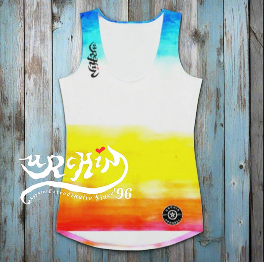 URCHIN Clothes & Swimwear. 'SUNRISE BEACH' Womens Tank Top. Choice of Sizes.