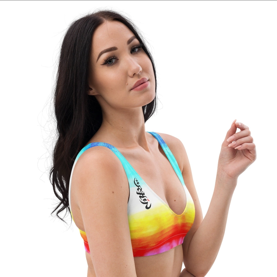 URCHIN Clothes & Swimwear. 'SUNRISE BEACH' Recycled padded bikini top. Choice of Sizes.