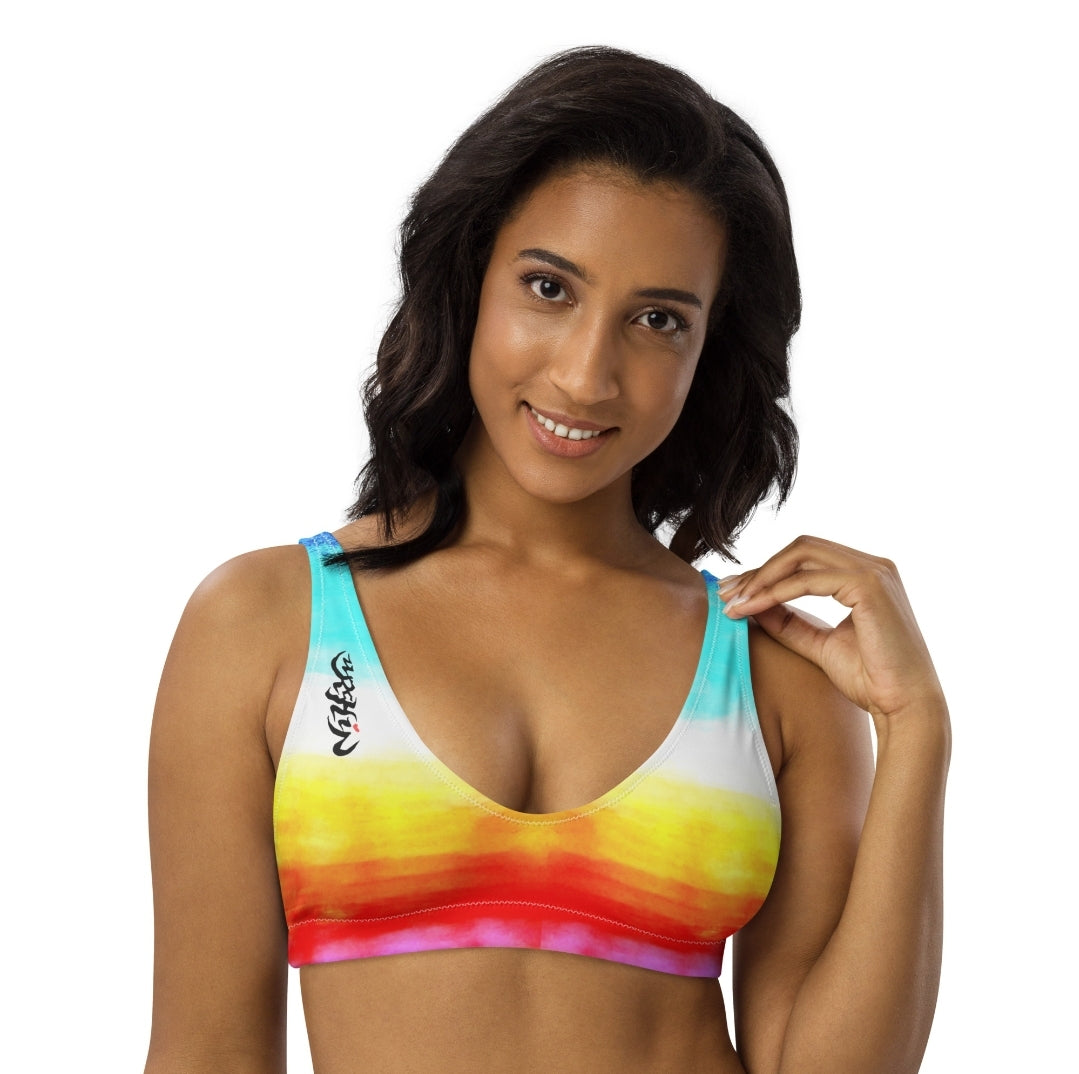 URCHIN Clothes & Swimwear. 'SUNRISE BEACH' Recycled padded bikini top. Choice of Sizes.