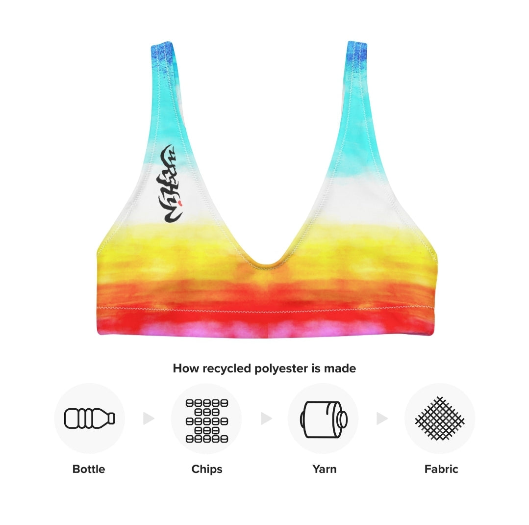 URCHIN Clothes & Swimwear. 'SUNRISE BEACH' Recycled padded bikini top. Choice of Sizes.