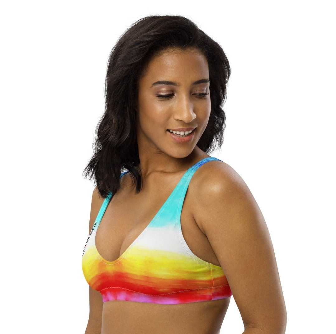 URCHIN Clothes & Swimwear. 'SUNRISE BEACH' Recycled padded bikini top. Choice of Sizes.