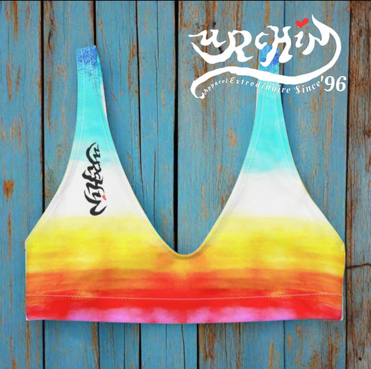 URCHIN Clothes & Swimwear. 'SUNRISE BEACH' Recycled padded bikini top. Choice of Sizes.