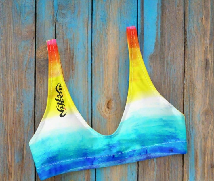 URCHIN Clothes & Swimwear. 'SUNSET BEACH' Recycled padded bikini top