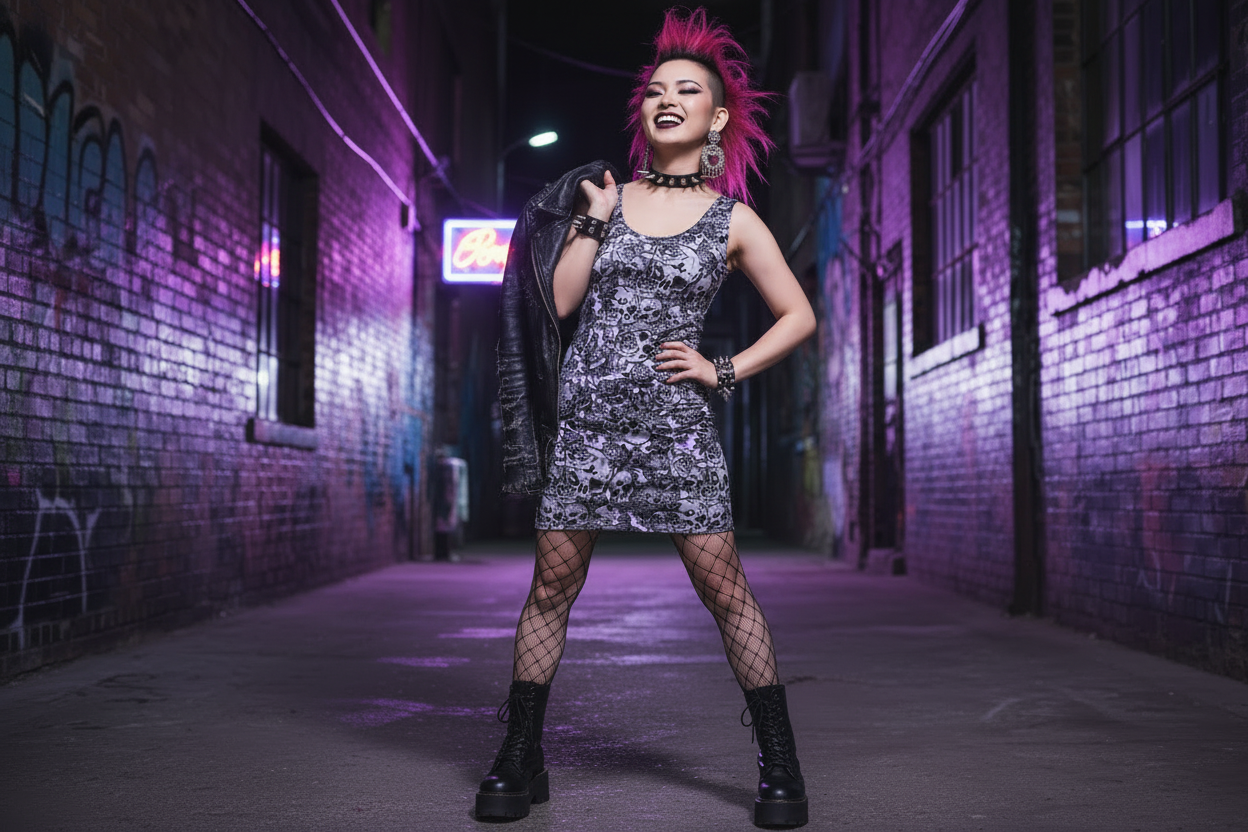 DARK URCHIN 'Skull Storm'. 'Amythest' (Purple). Women’s Bodycon Dress. Choice of Sizes