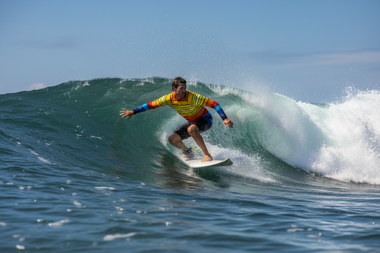 URCHIN 'SURF SUNRISE' Men's Rash Guard