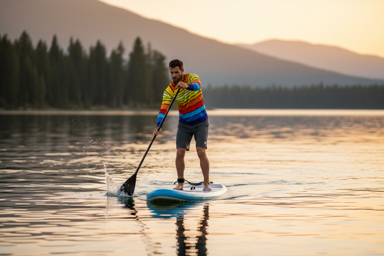 URCHIN 'SURF SUNRISE' Men's Rash Guard