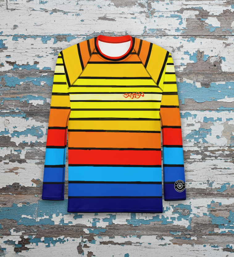 URCHIN 'SURF SUNRISE' Men's Rash Guard