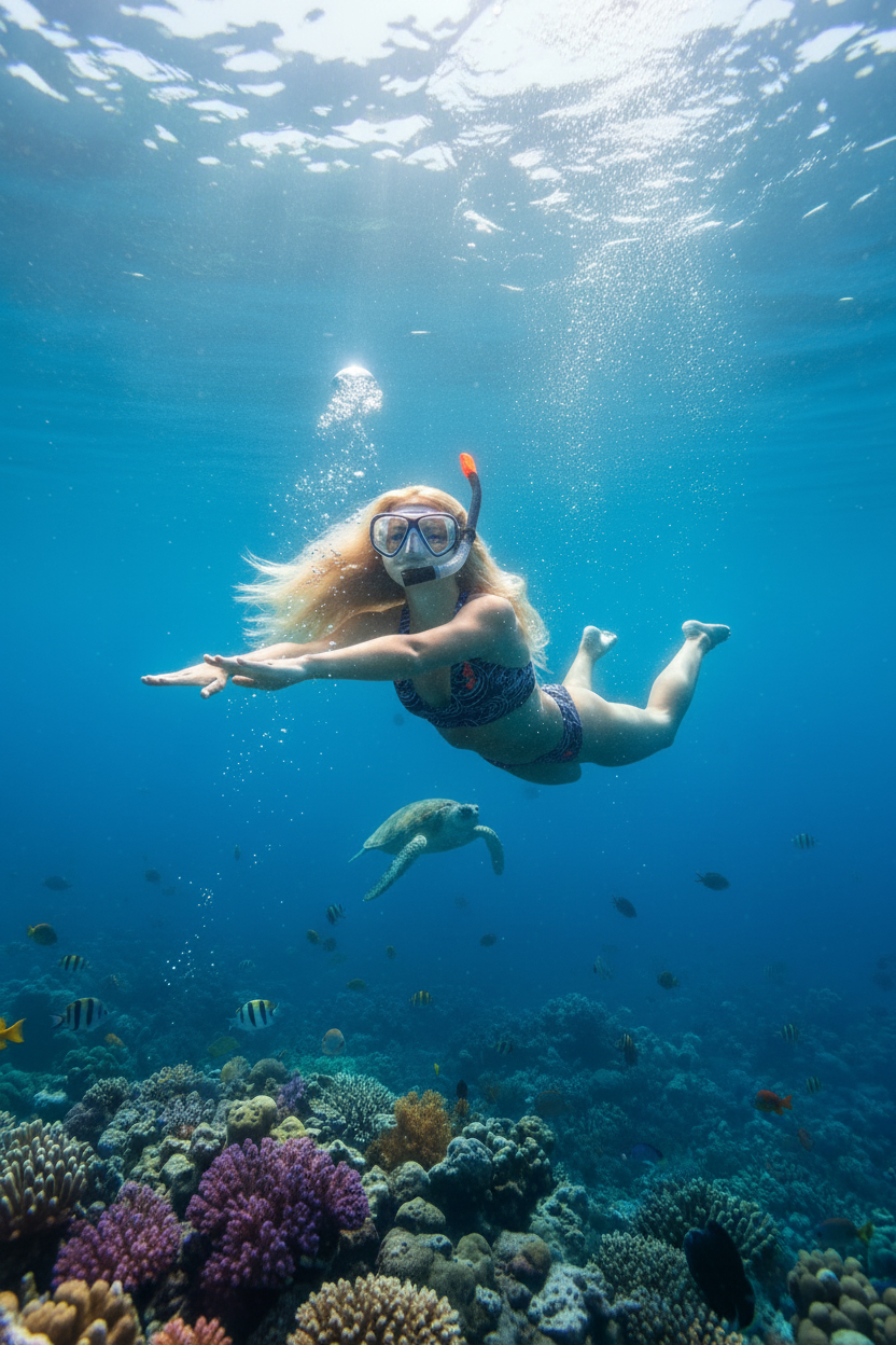 URCHIN-'BLUE WAVES' Recycled high-waisted bikini. Choice of Sizes.
