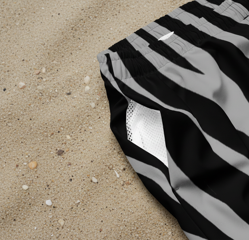 URCHIN RIP WAVE  'SCUBA' Unisex Premium Recycled Swim Trunks.