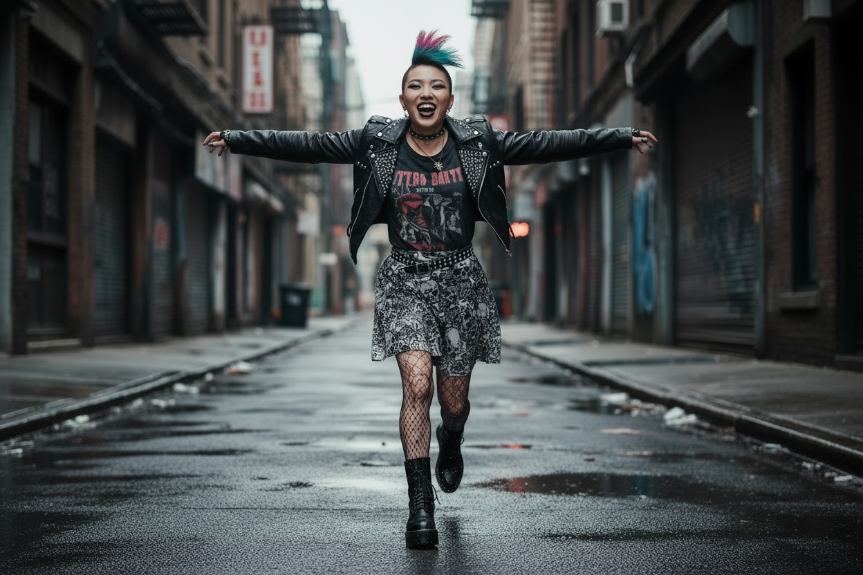 DARK URCHIN 'Skull Storm' Skater Skirt. Colour 'Metal' (Grey) Choice of Sizes.