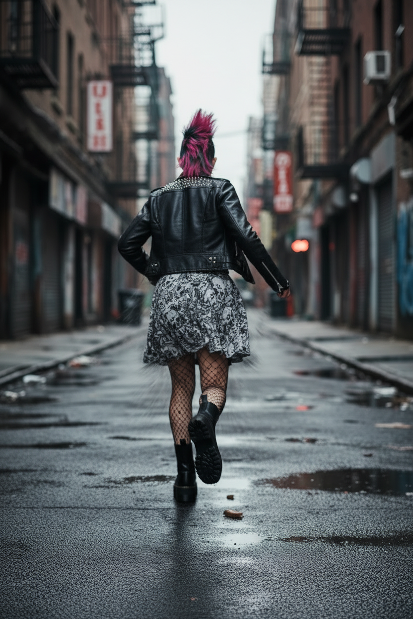 DARK URCHIN 'Skull Storm' Skater Skirt. Colour 'Metal' (Grey) Choice of Sizes.