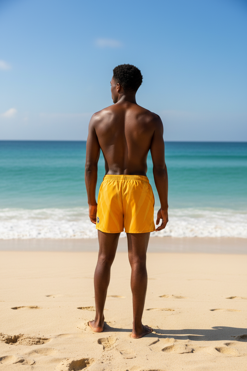 URCHIN 'RIP WAVE' 'Orangeade' Unisex Athletic/Swim Shorts
