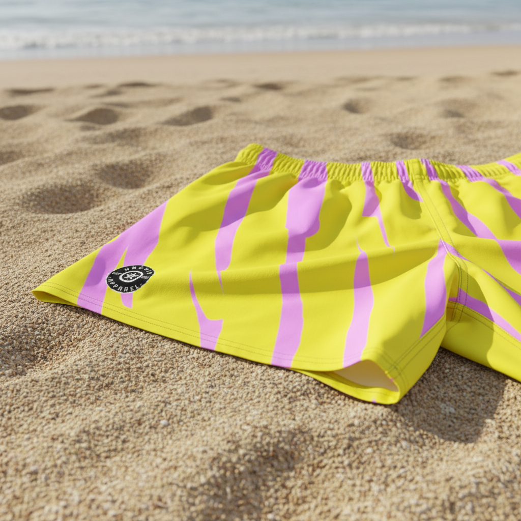 URCHIN 'RIP WAVE' 'Candy Floss' Unisex Athletic/Swim Shorts