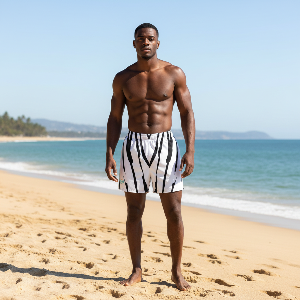 URCHIN RIP WAVE 'Zebra Fish' Unisex Athletic/Swim Shorts