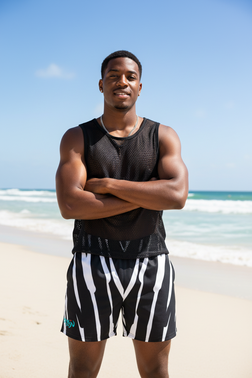 URCHIN RIP WAVE 'Deep Sea' Unisex Athletic/Swim Shorts