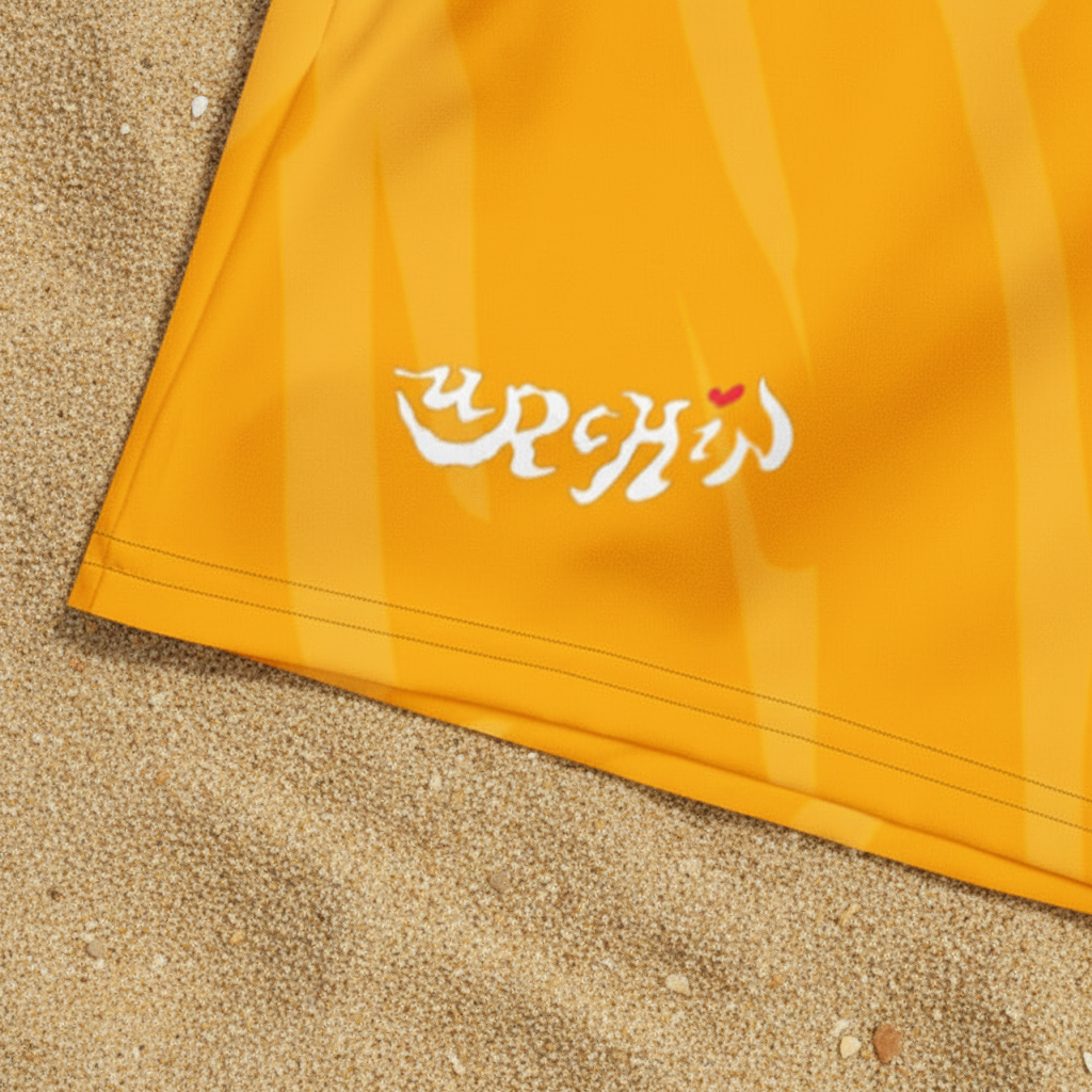 URCHIN 'RIP WAVE' 'Orangeade' Unisex Athletic/Swim Shorts