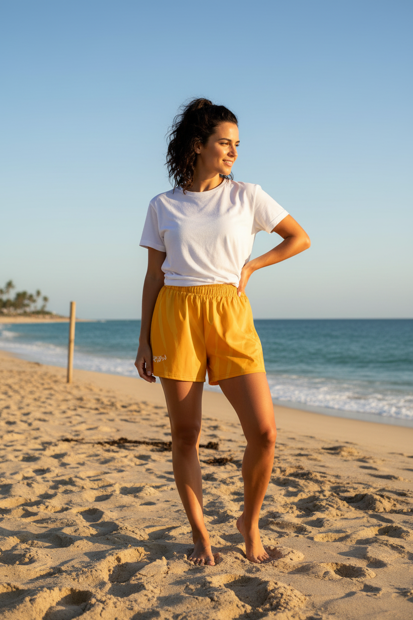 URCHIN 'RIP WAVE' 'Orangeade' Unisex Athletic/Swim Shorts