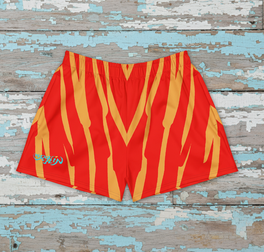 URCHIN 'RIP WAVE' 'Red Daiquiri' Unisex Athletic/Swim Shorts