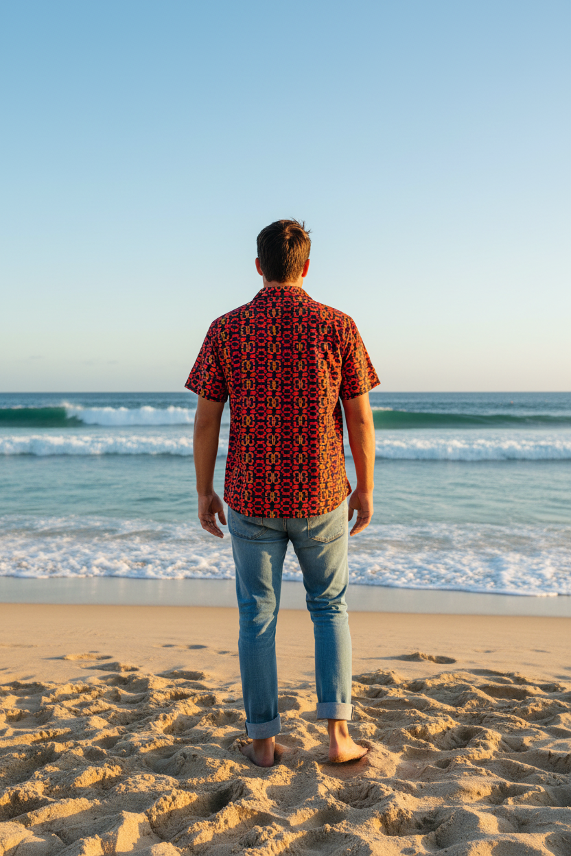 URCHIN 'RED SEA SHELLS' 'Blueberry'(Dark Blue).  Unisex Shirt.