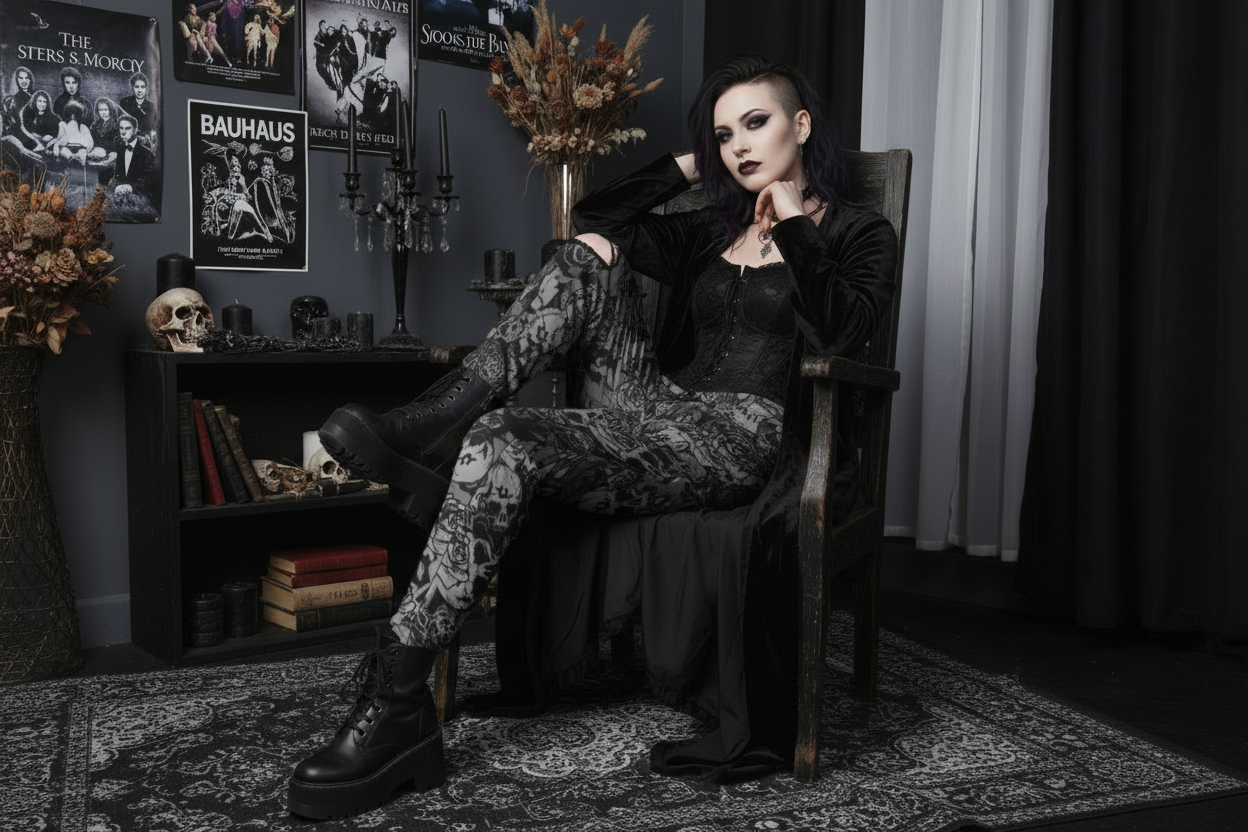 DARK URCHIN SKULL STORM 'NIGHT' Women’s pajama pants